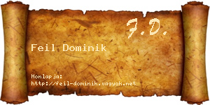 Feil Dominik névjegykártya