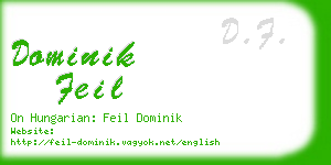 dominik feil business card